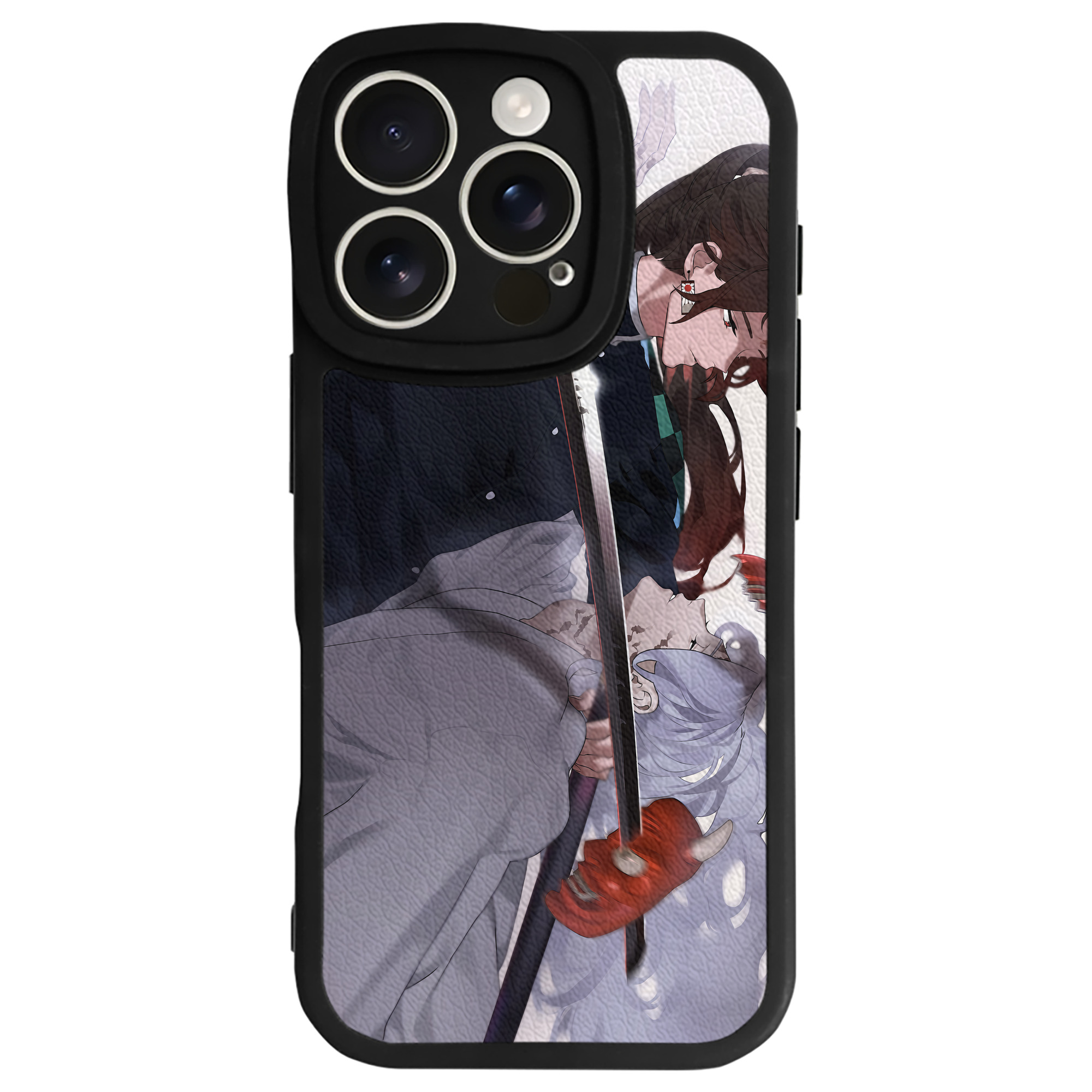 （画像用） 鬼滅の刃（きめつのやいば）竈門 炭治郎／かまど たんじろう Kamado Tanjirou 【iPhone 16シリーズ対応】シリコンスマホケース（レザー調） 材質：シリコン